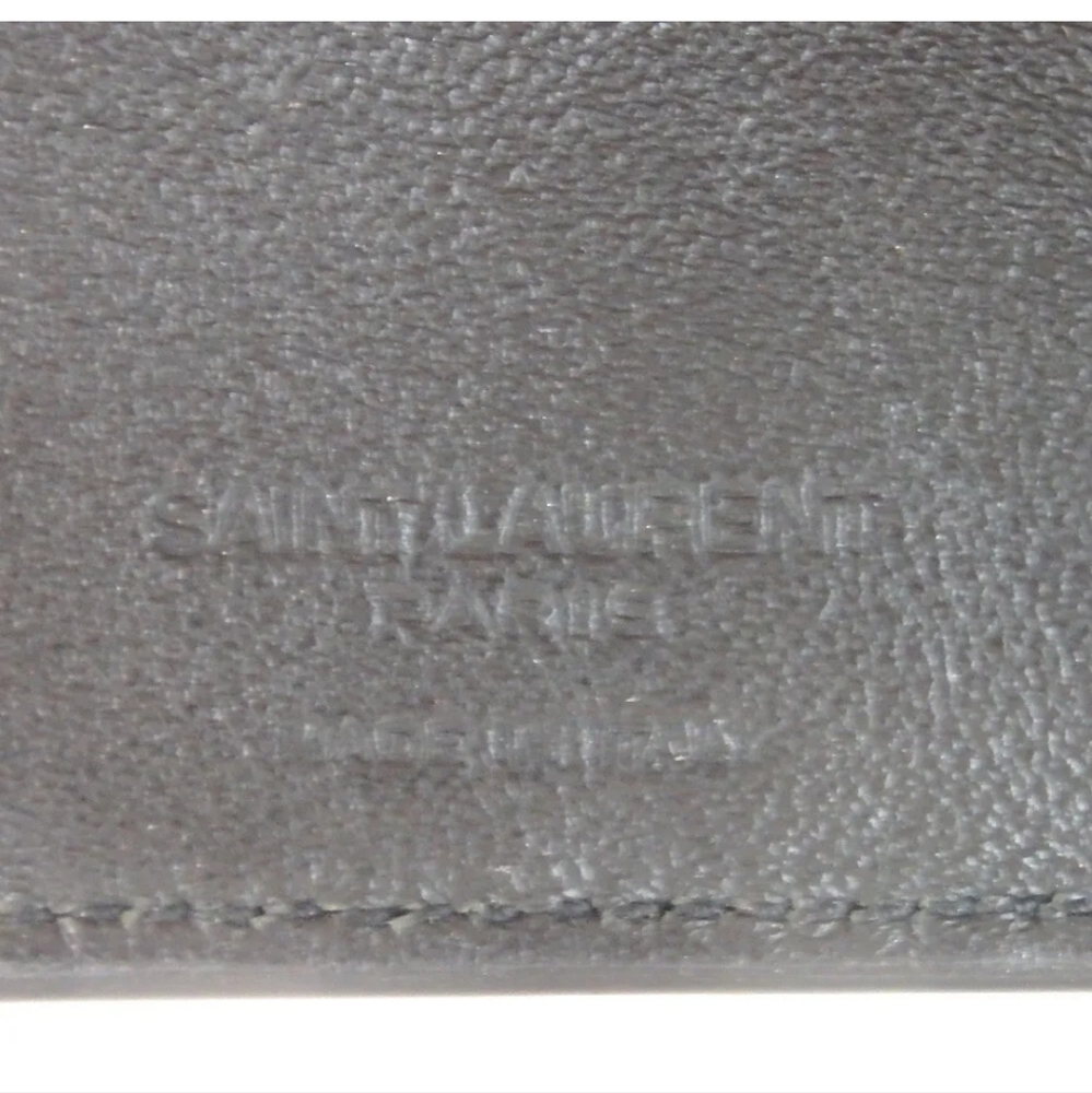 Authentic SAINT LAURENT Tri-fold wallet leather - Picture 8 of 11